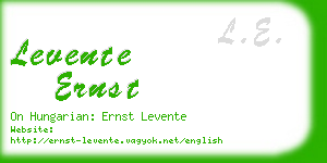 levente ernst business card